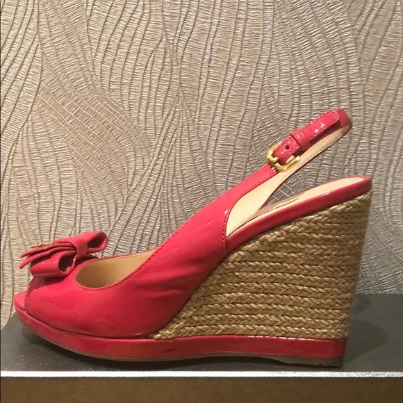 Prada  Wedges with Prada logo in fuchsia color - Picture 5 of 6